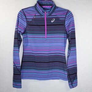 Women’s‎ ASICS Quarter-Zip Pullover Small Running Golf Athleisure Thumbhole Cuff